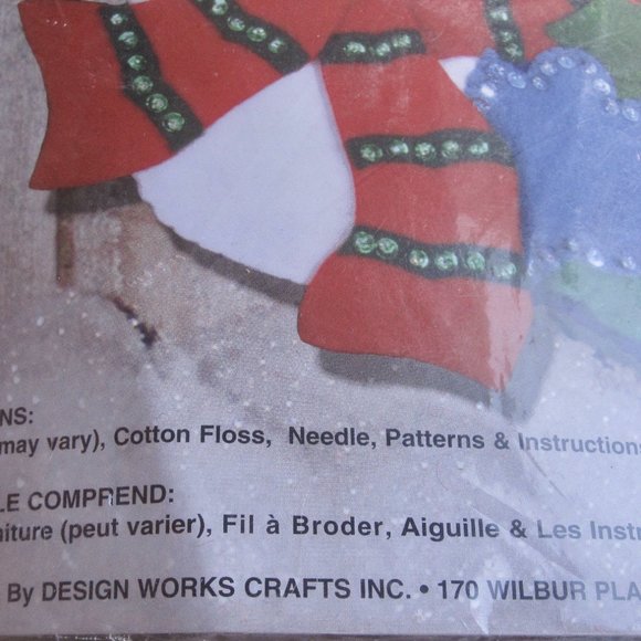 NEW Design Works Felt Christmas Stocking Kit 5073 Snowman & Tree Personalize It - Picture 2 of 6